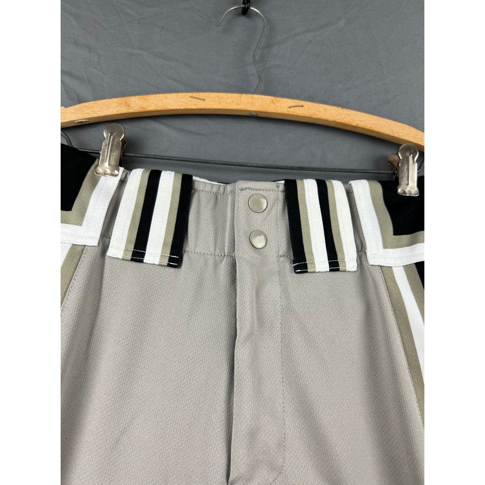 Boombah Baseball Pants Mens 28 Grey Black White Good Striped Athletic Uniform - Picture 2 of 9